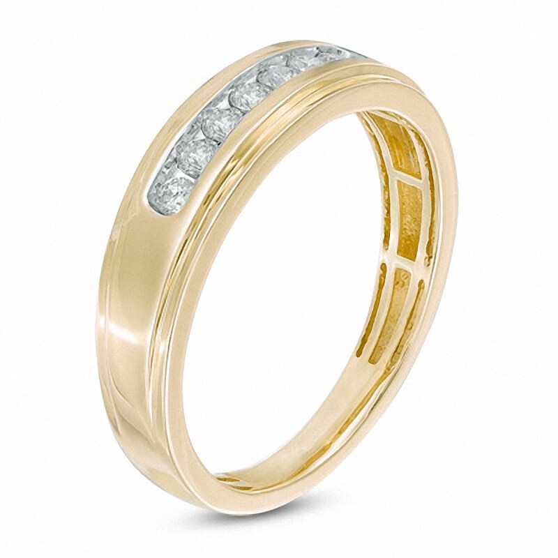 Main Image 2 of Previously Owned - 1/4 CT. T.W. Diamond Comfort Fit Band in 10K Gold