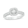 Thumbnail Image 1 of Previously Owned - 3/8 CT. T.W. Diamond Cushion Frame Engagement Ring in 10K White Gold