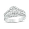 Thumbnail Image 1 of Previously Owned - 1 CT. T.W. Diamond Frame Multi-Row Engagement Ring in 10K White Gold