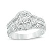 Thumbnail Image 0 of Previously Owned - 1 CT. T.W. Diamond Frame Multi-Row Engagement Ring in 10K White Gold