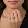 Thumbnail Image 3 of Previously Owned - 1 CT. T.W. Diamond Frame Multi-Row Engagement Ring in 10K White Gold