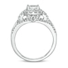 Thumbnail Image 4 of Previously Owned - 1 CT. T.W. Diamond Frame Multi-Row Engagement Ring in 10K White Gold
