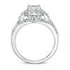 Thumbnail Image 4 of Previously Owned - 1 CT. T.W. Diamond Frame Multi-Row Engagement Ring in 10K White Gold