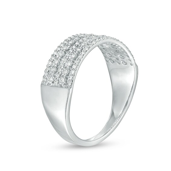 Previously Owned - 1/4 CT. T.w. Diamond Multi-Row Anniversary Ring in 10K White Gold