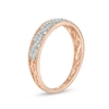 Thumbnail Image 2 of Previously Owned - 1/15 CT. T.W. Diamond Open Twist Vintage-Style Anniversary Band in 10K Rose Gold