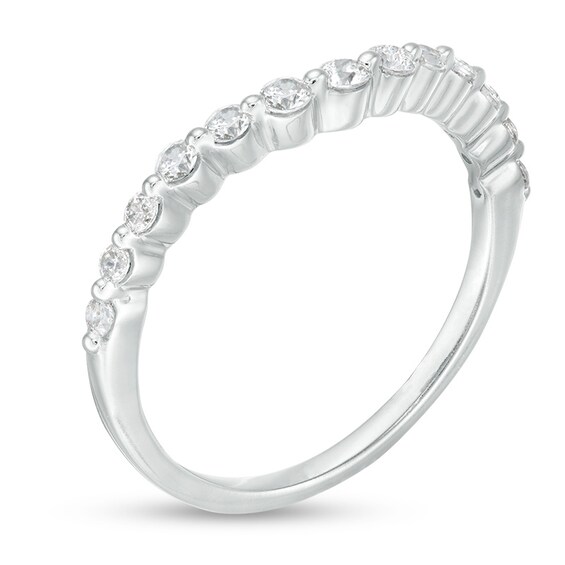 Previously Owned - 1/4 CT. T.w. Diamond Contour Anniversary Band in 14K White Gold