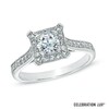 Thumbnail Image 1 of Previously Owned - Celebration Lux® 1 CT. T.W. Diamond Square Frame Engagement Ring in 18K White Gold (I/SI2)