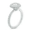 Thumbnail Image 2 of Previously Owned - YOU by Jean Dousset™ 2 CT. T.W.  Diamond Cushion Frame Engagement Ring in 14K White Gold (I/SI2)