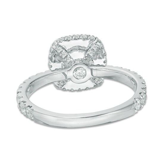 Previously Owned - YOU by Jean Doussetâ¢ 2 CT. T.w. Diamond Cushion Frame Engagement Ring in 14K White Gold (I/Si2)