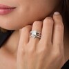 Thumbnail Image 3 of Previously Owned - 1/2 CT. T.W. Diamond Double Crown Solitaire Enhancer in 14K White Gold
