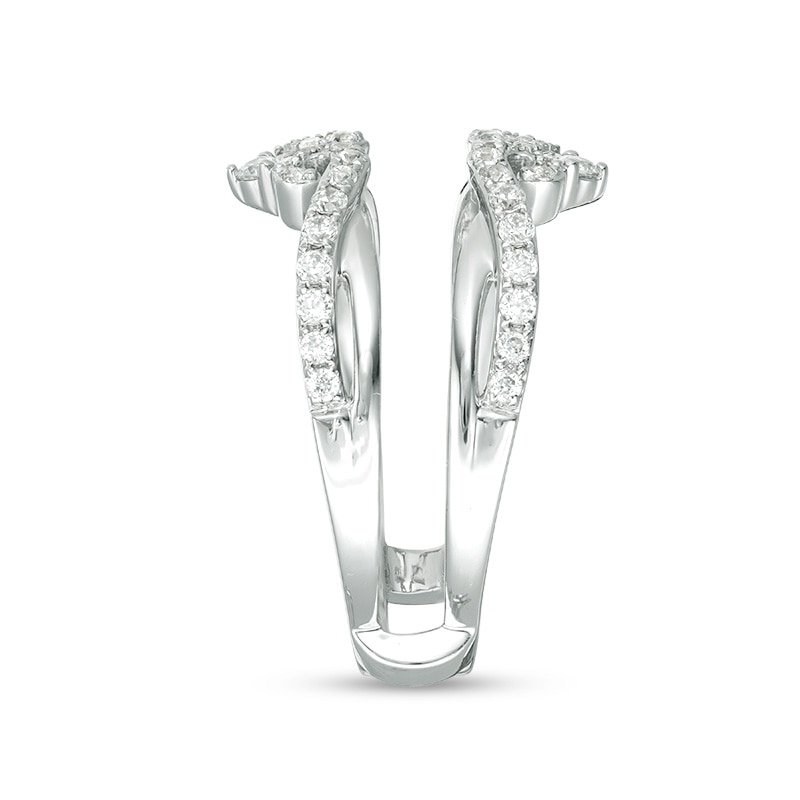 Main Image 4 of Previously Owned - 1/2 CT. T.W. Diamond Double Crown Solitaire Enhancer in 14K White Gold