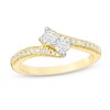 Thumbnail Image 1 of Previously Owned - Ever Us® 1/2 CT. T.W. Two-Stone Diamond Bypass Ring in 14K Gold