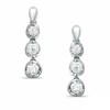 Thumbnail Image 1 of Previously Owned - 1 CT. T.W. Diamond Three Stone Drop Earrings in 14K White Gold (I/I2)
