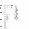 Thumbnail Image 2 of Previously Owned - 1 CT. T.W. Diamond Three Stone Drop Earrings in 14K White Gold (I/I2)