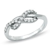 Thumbnail Image 1 of Previously Owned - 1/4 CT. T.W. Diamond Infinity Ring in 10K White Gold