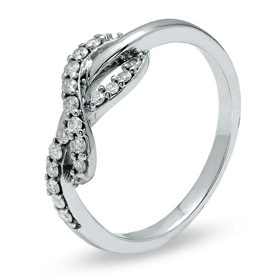 Previously Owned - 1/4 CT. T.w. Diamond Infinity Ring in 10K White Gold