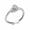 Previously Owned - Cherished Promise Collection™ 1/15 CT. T.W. Diamond Swirl Promise Ring in Sterling Silver