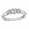 Thumbnail Image 0 of Previously Owned - Cherished Promise Collection™ Diamond Accent Triple Heart Promise Ring in Sterling Silver