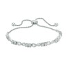 Thumbnail Image 1 of Previously Owned - 1/20 CT. T.W. Diamond Infinity Bolo Bracelet in Sterling Silver - 9.5"