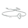 Thumbnail Image 1 of Previously Owned - Vera Wang Love Collection 1/15 CT. T.W. Diamond Key Bolo Bracelet in Sterling Silver - 8.5"