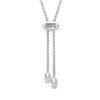 Thumbnail Image 2 of Previously Owned - Vera Wang Love Collection 1/15 CT. T.W. Diamond Key Bolo Bracelet in Sterling Silver - 8.5"