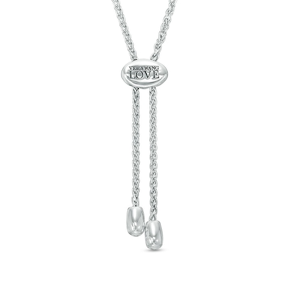 Previously Owned - Vera Wang Love Collection 1/15 CT. T.w. Diamond Key Bolo Bracelet in Sterling Silver - 8.5"
