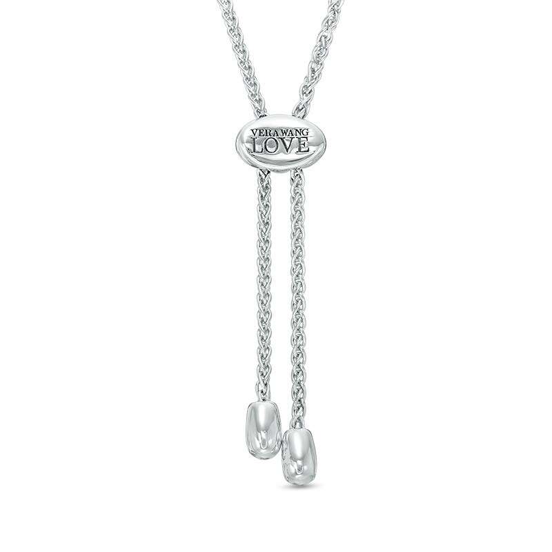 Main Image 2 of Previously Owned - Vera Wang Love Collection 1/15 CT. T.W. Diamond Key Bolo Bracelet in Sterling Silver - 8.5"