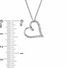 Thumbnail Image 2 of Previously Owned - 1/10 CT. T.W. Diamond Twirl Tilted Heart Pendant in Sterling Silver