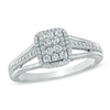 Thumbnail Image 1 of Previously Owned - 1/2 CT. T.W. Composite Diamond Square Split Shank Ring in 10K White Gold