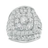 Thumbnail Image 1 of Previously Owned - 10 CT. T.W. Composite Diamond Double Cushion Frame Multi-Row Engagement Ring in 14K White Gold
