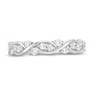 Thumbnail Image 3 of Previously Owned - 3/8 CT. T.W. Diamond Twist Braid Band in 10K White Gold
