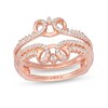 Thumbnail Image 1 of Previously Owned - 1/3 CT. T.W. Diamond Double Crown Solitaire Enhancer in 14K Rose Gold