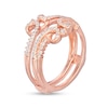Thumbnail Image 2 of Previously Owned - 1/3 CT. T.W. Diamond Double Crown Solitaire Enhancer in 14K Rose Gold