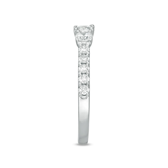 Previously Owned - 1 CT. T.w. Diamond Past Present FutureÂ® Engagement Ring in 10K White Gold