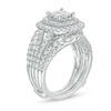 Thumbnail Image 2 of Previously Owned - 2 CT. T.W. Quad Princess-Cut Diamond Double Frame Bridal Set in 14K White Gold