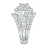 Thumbnail Image 4 of Previously Owned - 2 CT. T.W. Quad Princess-Cut Diamond Double Frame Bridal Set in 14K White Gold
