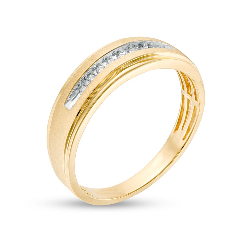 Main Image 2 of Previously Owned - 1/10 CT. T.W. Diamond Wedding Band in 10K Gold