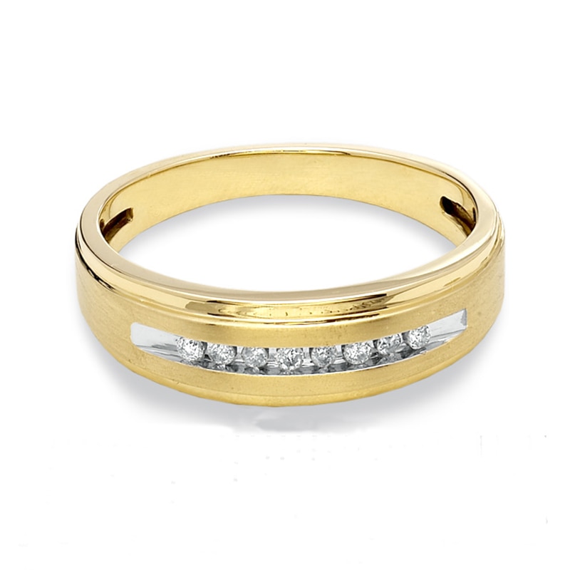 Main Image 3 of Previously Owned - 1/10 CT. T.W. Diamond Wedding Band in 10K Gold