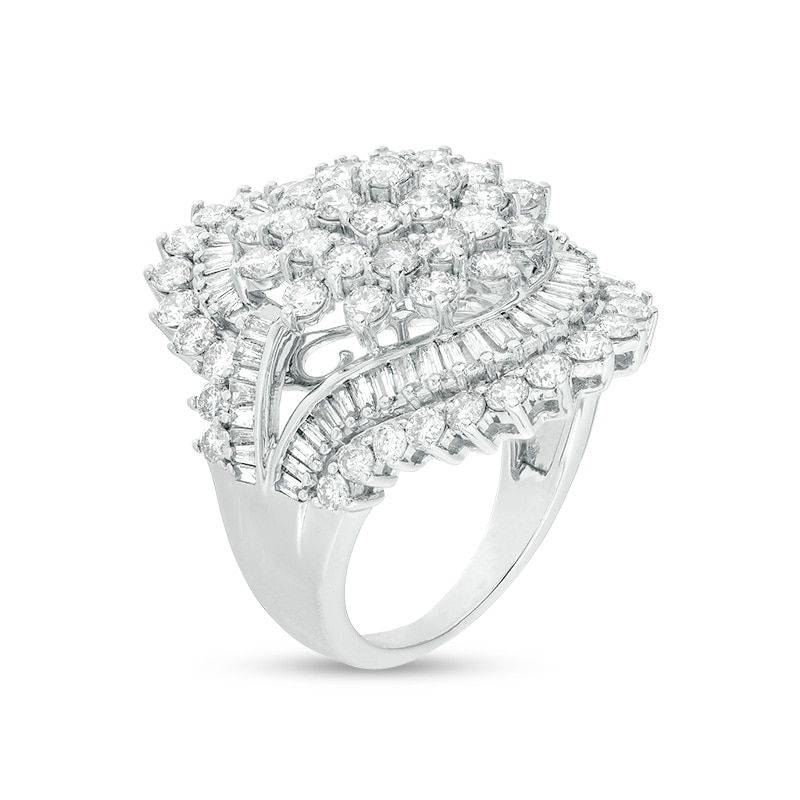 Main Image 2 of Previously Owned - 4 CT. T.W. Composite Diamond Starburst Bypass Ring in 10K White Gold
