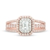 Thumbnail Image 4 of Previously Owned - Celebration Ideal 1 CT. T.W. Emerald-Cut Diamond Engagement Ring in 14K Two-Tone Gold