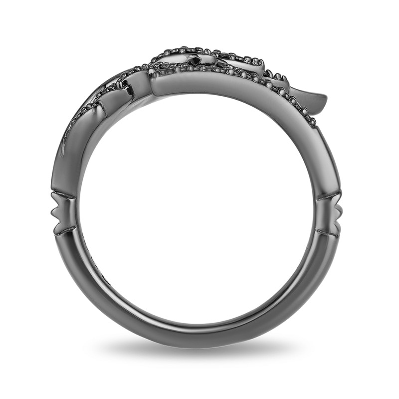 Main Image 3 of Previously Owned - Enchanted Disney Villains Maleficent 1/5 CT. T.W. Black Diamond Ring in Sterling Silver