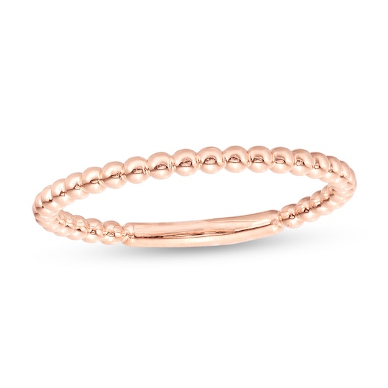 Previously Owned - Beaded Shank Anniversary Band in 10K Rose Gold