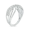 Thumbnail Image 3 of Previously Owned - 1/2 CT. T.W. Diamond Crossover Ring in 10K White Gold