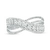 Thumbnail Image 4 of Previously Owned - 1/2 CT. T.W. Diamond Crossover Ring in 10K White Gold