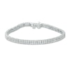 Thumbnail Image 1 of Previously Owned - 3 CT. T.W. Diamond Two Row Line Bracelet in 10K White Gold - 7.5"