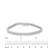 Thumbnail Image 3 of Previously Owned - 3 CT. T.W. Diamond Two Row Line Bracelet in 10K White Gold - 7.5"