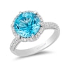 Thumbnail Image 1 of Previously Owned - Enchanted Disney Aladdin 10.0mm Swiss Blue Topaz and 1/3 CT. T.W. Diamond Ring in Sterling Silver