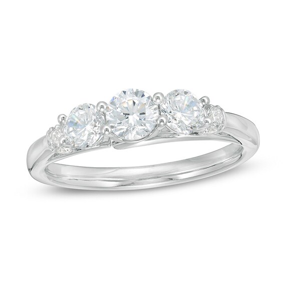 Previously Owned - Zales Private Collection 1 CT. T.w. Colourless Diamond Engagement Ring in 14K White Gold (F/I1)
