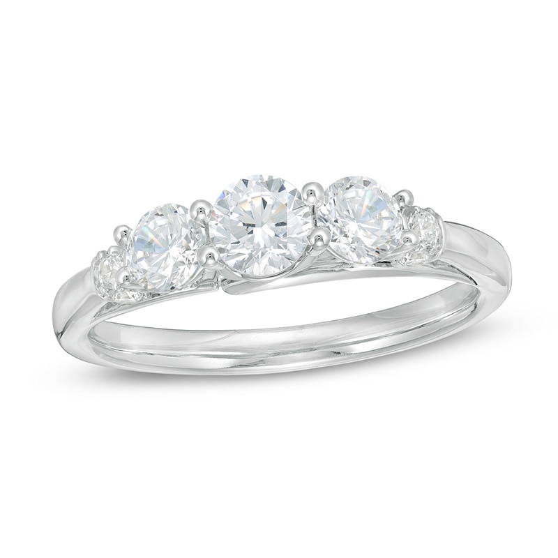 Main Image 1 of Previously Owned - Zales Private Collection 1 CT. T.W. Colourless Diamond Engagement Ring in 14K White Gold (F/I1)
