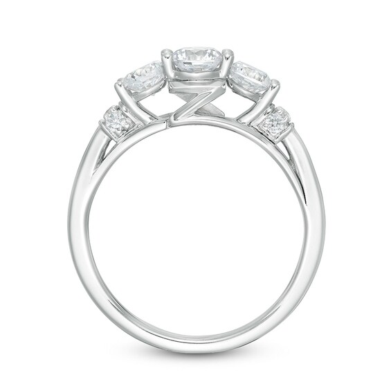 Previously Owned - Zales Private Collection 1 CT. T.w. Colourless Diamond Engagement Ring in 14K White Gold (F/I1)